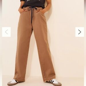 Anthropolgie Line + Dot brown Jaden wide leg jeans NWOT